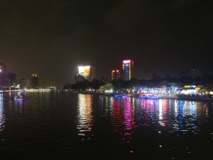 Night view of the Love River. One can take boat rides with their loved one here.