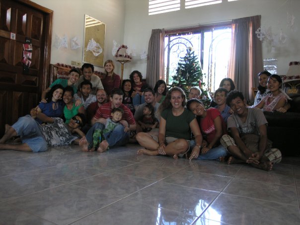 Christmas Morning in Battambang with our Staff that were here 